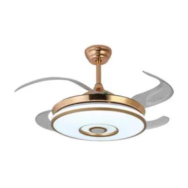 Imagem de Ventilador de teto retrátil Bivolt com 4 pás som e bluetooth - aven, B