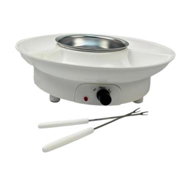 Imagem de ＫＬＫＣＭＳ Kit de fondue de fondue de elétrico conjunto de chocolate une up uplas de cozinha caldeirão caldeirão mole, Branco