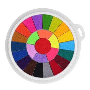 Imagem de Bott de Tinta 25 Cores Lavabletes para Colorir Com Carimbo de Alimentação para Crianças Crianças Artesanato DIY Fazer cartões. Superfícies .. pode. criar. 25. Então. seu. tecidos. suavização.