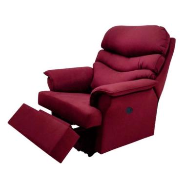 Imagem de Poltrona Do Papai Reclinável Manual Alana J01 Suede Vermelho