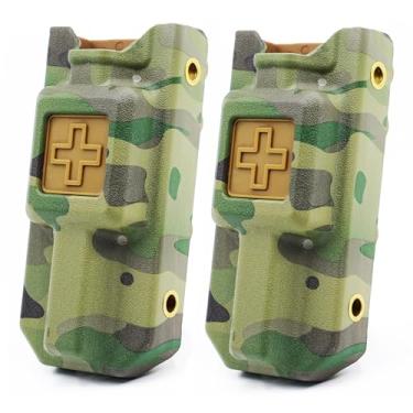 Imagem de Pacote com 2 suportes de torniquete – estojo de torniquete para torniquete C-A-T da geração 7, caixa de armazenamento de torniquete para caça ao ar livre (turniquete não incluído) (camuflagem)