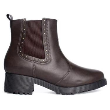 Imagem de Bota Feminina Modare Napa Com Aplicação Marrom Escuro-Feminino
