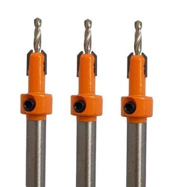 Imagem de Kit 3 Brocas Escareadoras 3Mm X 8Mm Haste Lisa - Hobby & Job