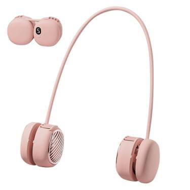 Imagem de Suzii Ventilador de pescoço sem lâminas com visor LCD | Comprimento ajustável e 5 modos de velocidade - Ventilador de resfriamento portátil ultraleve para atividades ao ar livre, viagens, academia