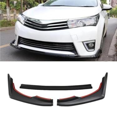 Imagem de Kit de carroceria de spoiler difusor para para-choque dianteiro de carro para Corolla 2014-2017 protetor de para-choque capa protetora parte de afinação (aparência de fibra de carbono)