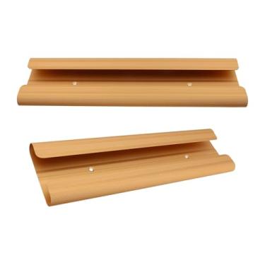 Imagem de Savagrow 2 peças de suporte de taça de vinho dourado sob a prateleira prateleira de liga de alumínio para copos de vinho - dourado