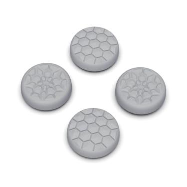 Imagem de playvital Tampas De Proteção Para Joysticks Lcd E Oled Do Steam Deck, Acessórios Silicone - Cinza Fugaz, Design Bomba Rachadura Com Grão Diamante