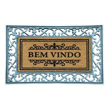 Imagem de Capacho Fibra de Coco Imperial Antiderrapante 45x75cm - Prata 001