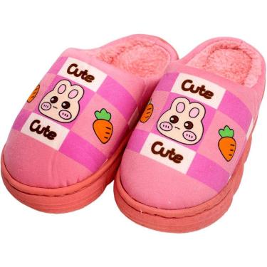 Imagem de Pantufas Animais Chinelo De Inverno Infantil Sapato Pelúcia
