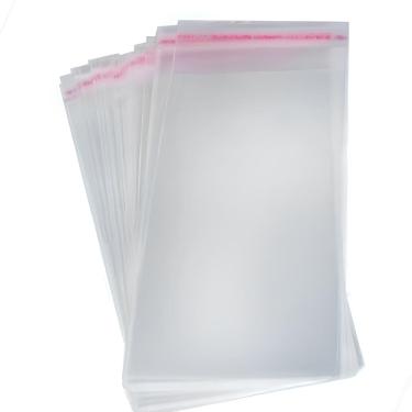 Imagem de Saco Adesivado Plástico Transparente 12x20+3cm Com 1.000 Unidades