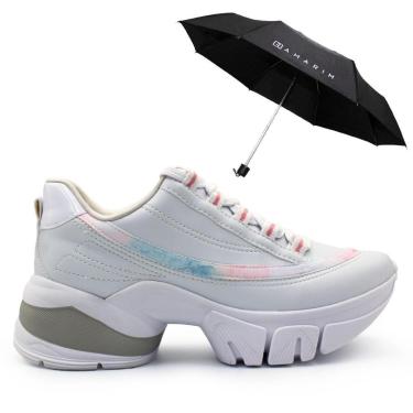 Imagem de Kit Tênis Ramarim Feminino Dad Sneaker Chunky Colorful Soul 2080204 + Sombrinha Ramarim-Feminino
