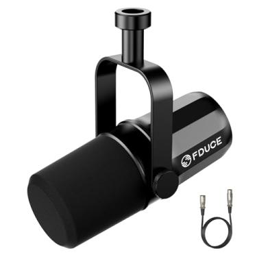 Imagem de FDUCE SL40X XLR Dynamic Microphone for Vocal Recording, Podcasting, Gaming, Live Streaming&Broadcasting, All Metal Cardioid Mic, Voice-Isolating Technology -Black