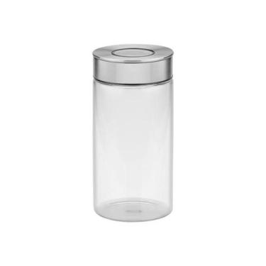 Imagem de Pote de Vidro Tramontina Purezza com Tampa de Aço Inox 10 cm 1,4 L