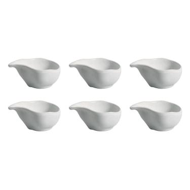Imagem de Molheira Oval Porto Brasil Orgânico New White em Stoneware Branco – 6 Peças