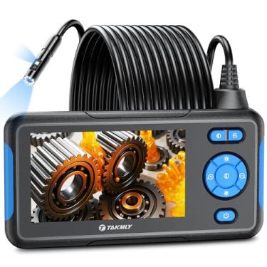 Imagem de Dual Lens Industrial Endoscope Borescope Inspection with 8.5mm IP67 Waterproof Snake 1080P Digital Camera, 4.3 inch LCD Screen, 6 LED Lights,16.4Ft Semi-Rigid Cable, 32GB Card (1)