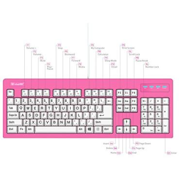 Imagem de Teclado para jogos VitalASC 319 rosa/preto, rosa
