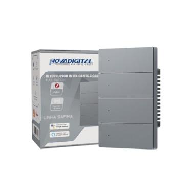 Imagem de Interruptor Inteligente Zigbee Full Switch Sensação De Tecla Fisica Compativel com Alexa Google Home (4 Teclas)