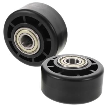 Imagem de OHPHCALL 2 peças de reposição de roda de rolamento universal para acessórios de ginástica esteira e bicicleta de exercício PP rodízio polia tamanho 6203 rolamento
