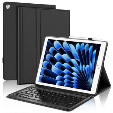 Imagem de Capa de teclado BORIYUAN para iPad Pro 12,9" de 1ª e 2ª geração com lá