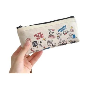 Imagem de Estojo De Lápis De Lona Snoopy, Bolsa De Armazenamento De Material Esc
