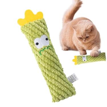 Imagem de Rrlihjgu Brinquedos Com Erva Dos Gatos Para Gatos De Interior,Brinquedo Seguro Para Limpeza De Dentes | Atividades De Enriquecimento Design Cacto Exercício Treino Doméstico Para Atividade Pós