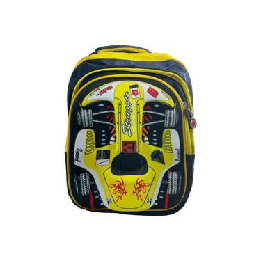 Imagem de Mochila Escolar Infantil Costas Carros Super Motor 3D - Pecks