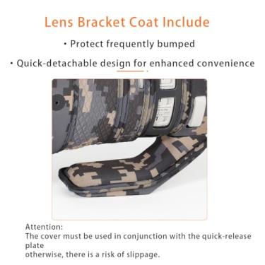 Imagem de CHASING BIRDS Capa protetora de lente impermeável camuflada para Sigma 200 mm DG OS Sports Capa protetora de lente à prova de chuva (camuflagem de palheta)