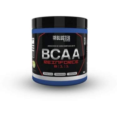 Imagem de Bluster Nutrition, BCAA 8:1:1, Aminoácidos essenciais + vitamina B6, Reinforce, em pó, Sabor limão, 300 gramas