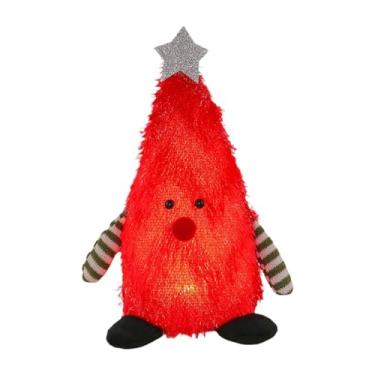 Imagem de CarpNettore Boneca de Natal Iluminada, Decoração de Natal, Brinquedo Iluminado para O Feriado, Vermelho, Tamanho real