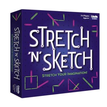 Imagem de Uzzle Stretch & Sketch Peg Board Game, Expert-Level Challenges, Action Packed Rubber Band Game 3-6 Players, Ages 6+