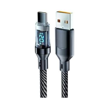 Imagem de Cabo De Carregamento Rápido USB Para Tipo C De 120W Com Display LED Pa