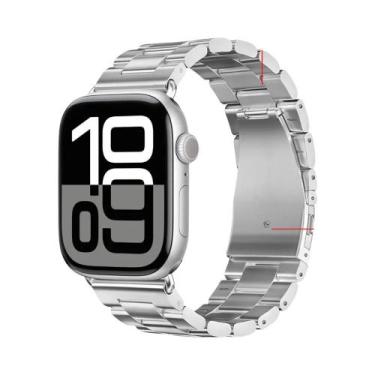 Imagem de Pulseira De Metal Em Aço Inoxidável Para Apple Watch 46mm 42mm 44mm 40