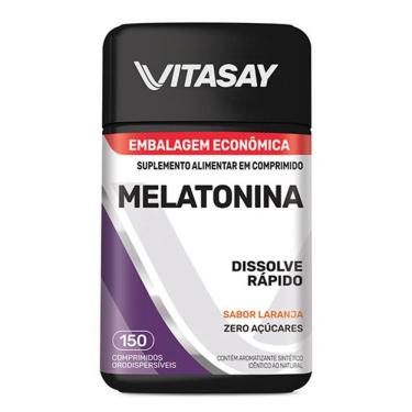 Imagem de Suplemento Alimentar Vitasay Melatonina Sabor Laranja 150 Comprimidos