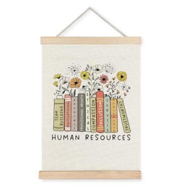 Imagem de BearCake Decoração de escritório de arte de parede de Recursos Humanos, Presentes de Recursos Humanos para Mulheres, Futuro Gerente de RH Presentes de Formatura, 40,6 x 61 cm Emoldurado