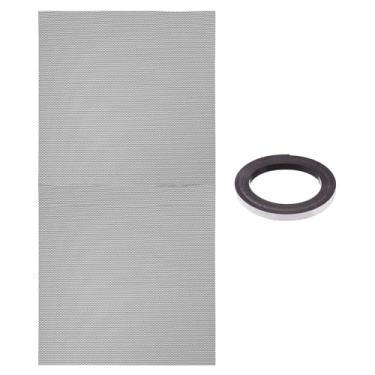 Imagem de PATIKIL Furo de malha de poeira de 100 x 50 cm, 0,3 cm, 1 conjunto de filtro de poeira de PVC para refrigerador de computador, filtro de poeira, grade com tira magnética para ventilador de computador