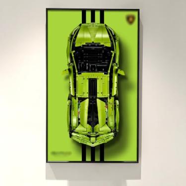 Imagem de WETCEAOM Painel De Exposição Para Lego Technic Lamborghini Sián Fkp 37 42115, 49,5 X 79,9 Cm, Compatível Com Carros Lego Lamborghini, Ideias De Presente Para Entusiastas De Suportes De Parede Para C