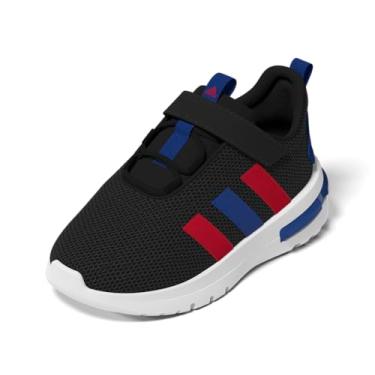 Imagem de adidas Tênis infantil masculino Racer Tr23, Preto/Better Scarlet/Team Royal Blue, 19