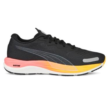 Imagem de PUMA Tênis de corrida esportivo masculino, Puma Preto/Sunset Glow, 45
