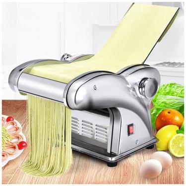 Imagem de Máquina de Macarrão Elétrica, 135W, 6 Configurações, Aço Inox, 110v, DONSU, Prateado