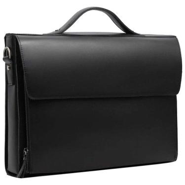 Imagem de Pasta, Bolsa de Couro Masculina para Trabalho, Laptop Empresarial, LEATHARIO 8541572825...