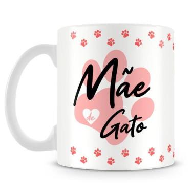Imagem de Caneca Personalizada Mãe de Gato - Porcelana Branca (Mod.2) - Amo Cane
