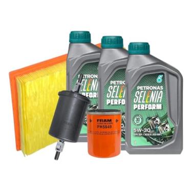 Imagem de Kit Troca de Óleo e Filtros Compatível com Palio Siena Strada Fire 1.0 1.3 1.4 – 3L 5W30 + Filtros PH5949 G10225F + Filtro de Ar FAP2831