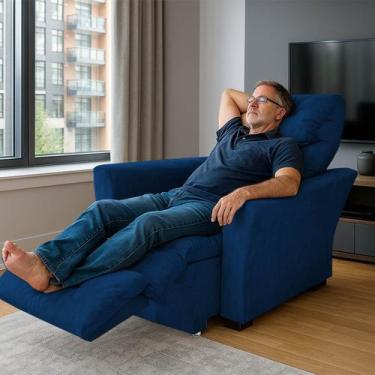 Imagem de Poltrona do Papai Reclinavel e Retratil com Apoio pos Pes Reclinavel M