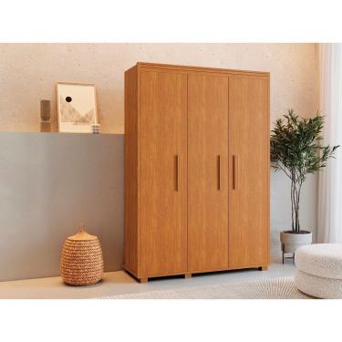 Imagem de Guarda Roupa Solteiro Belize 3 Portas Pés Madeira Camas Fênix