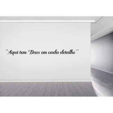 Imagem de Adesivo De Parede Frase Aqui Tem Deus Mod01