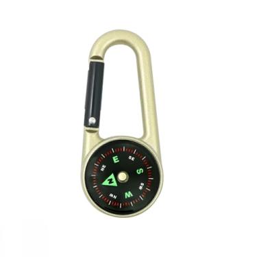 Imagem de Bússola com fivela de caminhada, bússola de sobrevivência à prova d'água e durável (champanhe)