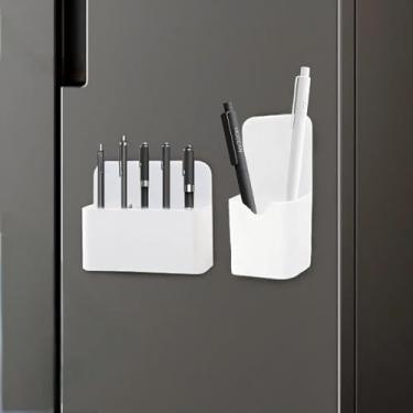 Imagem de Organizador magnético para casa, geladeira, escritório, quadro branco, caneta, armazenamento de ímãs para lápis com superfícies magnéticas, suporte seco