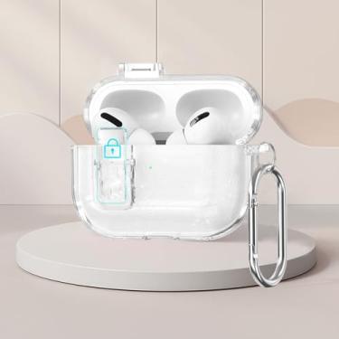 Imagem de Capa de fone de ouvido com design Switch para Pro3 – Capa protetora, com chaveiro de aço inoxidável, transparente