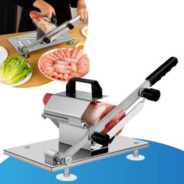 Imagem de Fatiador Cortador Manual De Aço Inox Para Carnes Frios Legumes Verdura