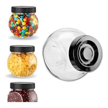 Imagem de Kit 3 Potes Porta Temperos Baleiro de Vidro 180ml – Jogo de Condimenteiras, Armazenamento de Temperos, Doces e Especiarias para Cozinha